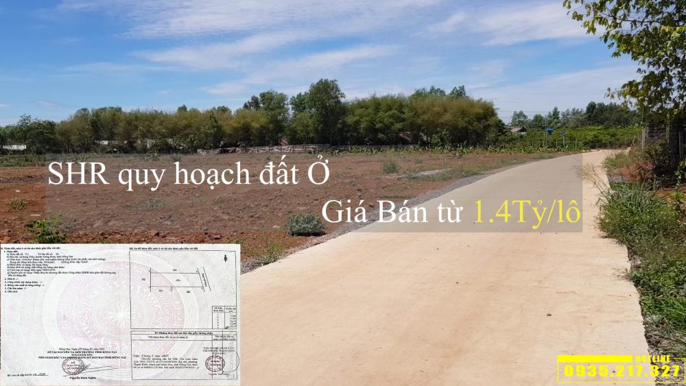 Đất vườn Sông Trầu Trảng Bom quy hoạch ONT từ 1.4tỷ 1000m2